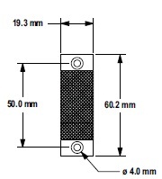 Banner Engineering Retroreflector; rectangular; acrylic micro-prism target; 40mm x 19.3mm; screw mount